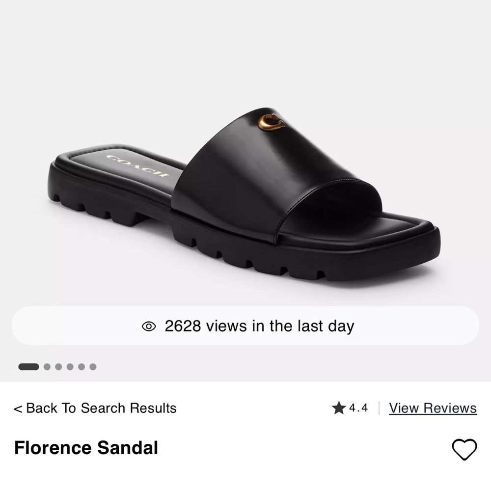 Coach black slides brand new beautiful & comfortable